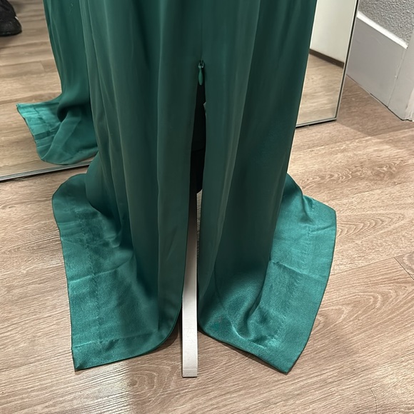 Staud Satin Green Maxi Dress - Picture 7 of 11